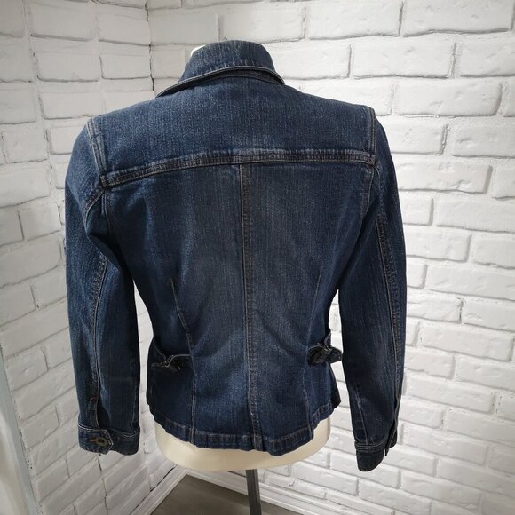 Canyon River Blues Stretch Ladies Medium Wash Size Large Jean Jacket - Picture 2 of 11